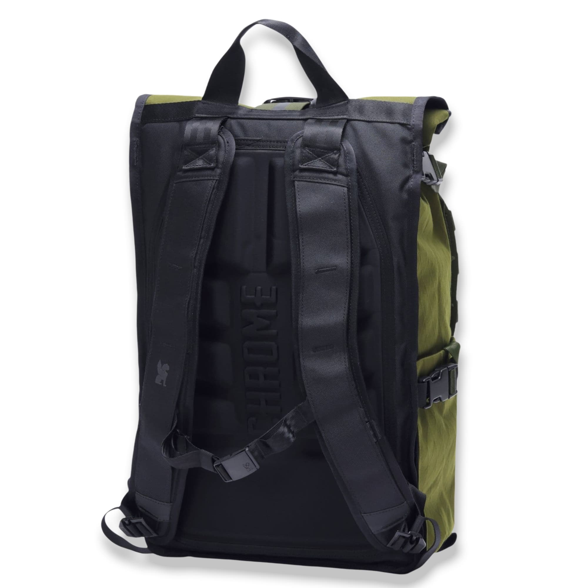 The back of the Barrage 22L in green #color_moss x