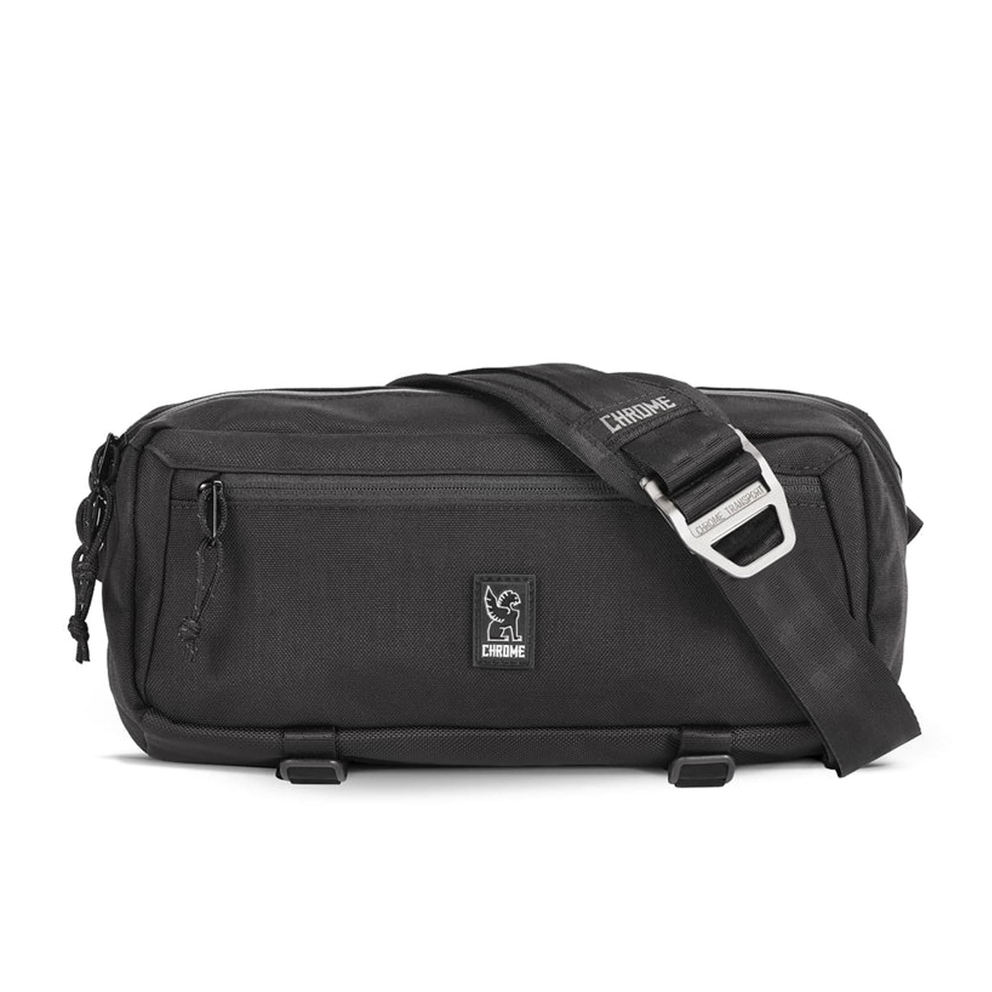 Mini Kadet Sling 5L in black full on front view #color_black