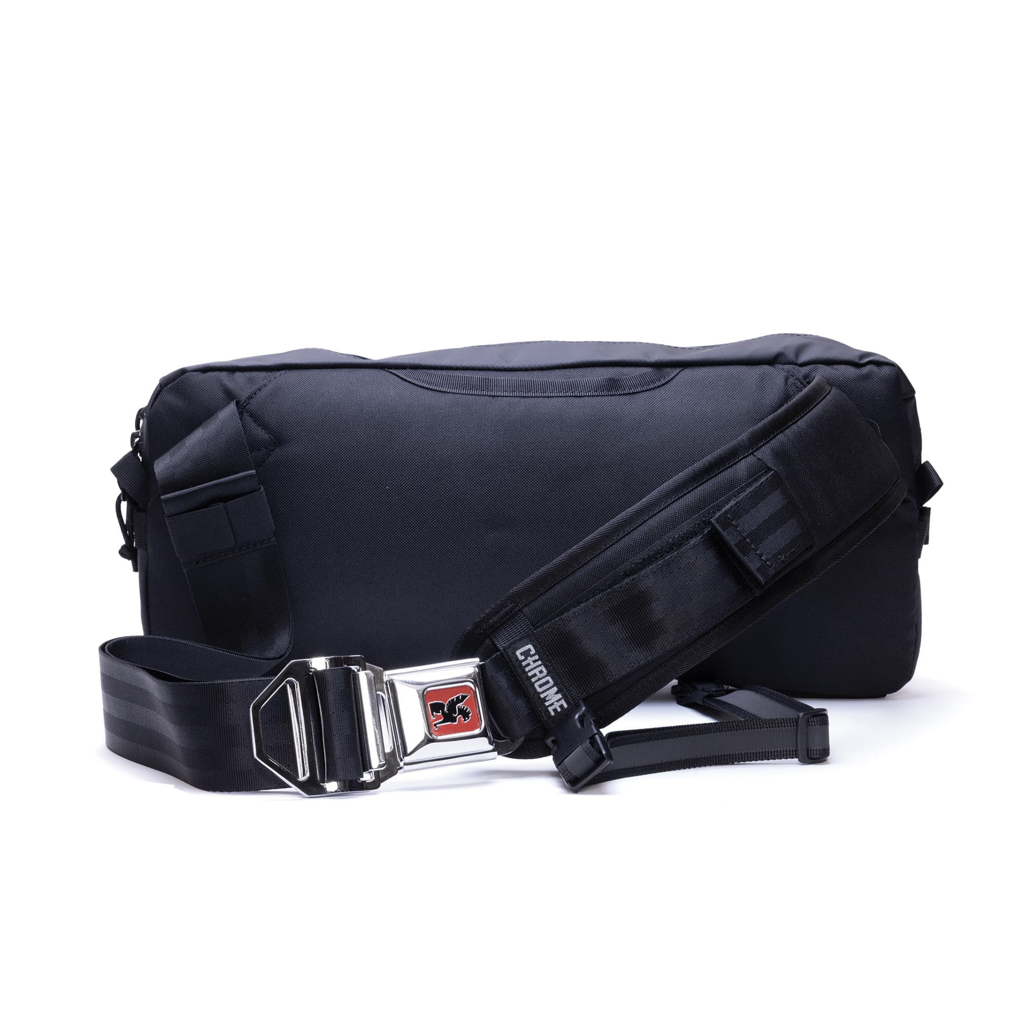 The back of the Kadet 9L Sling in Black Tarp #color_black tarp