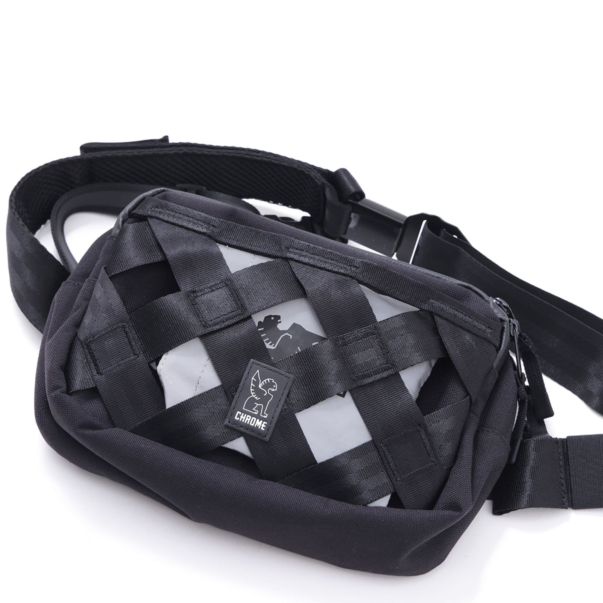 A notebook in the front pocket of the Barrage 5L sling