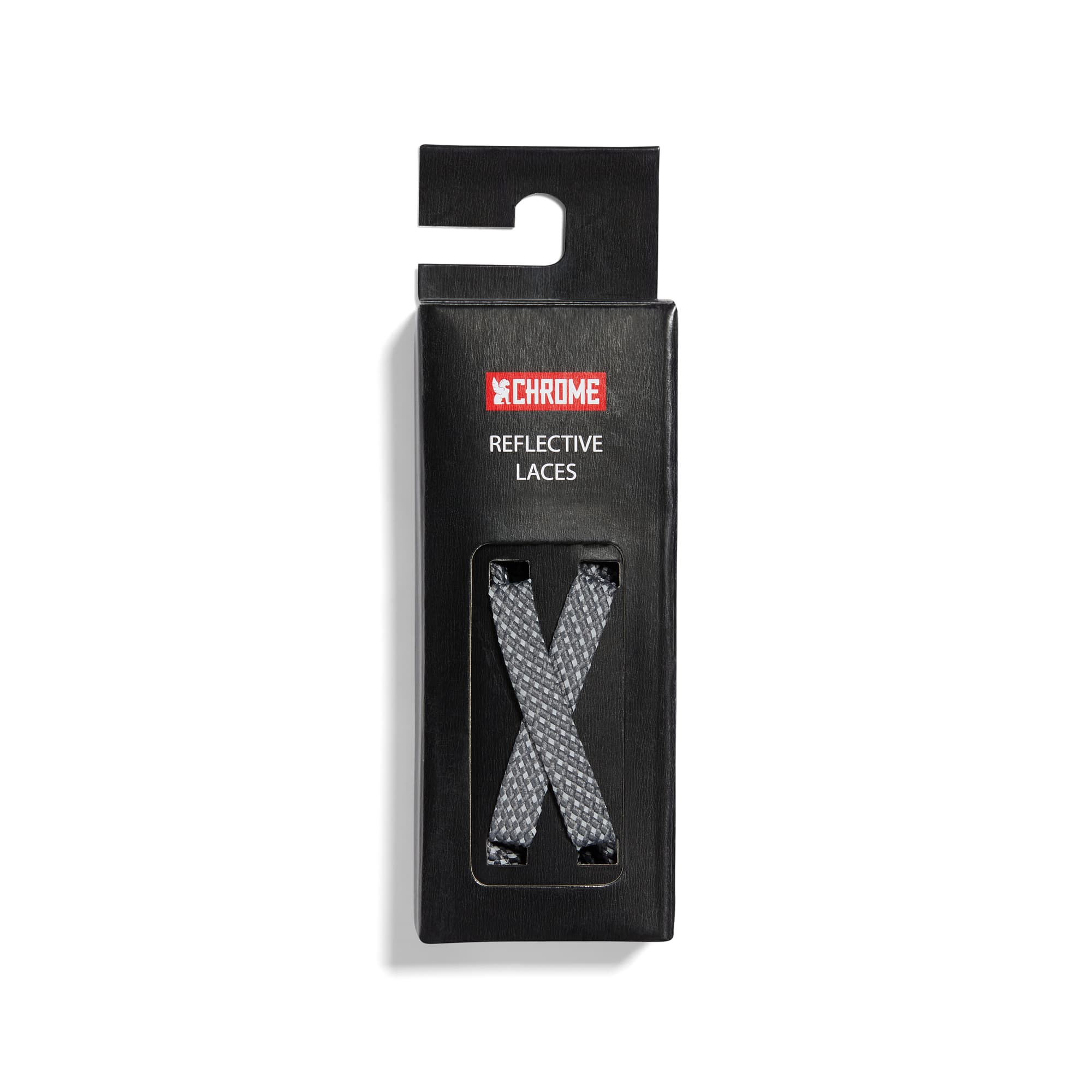 Reflective Flat Shoe Laces in grey #color_grey reflective