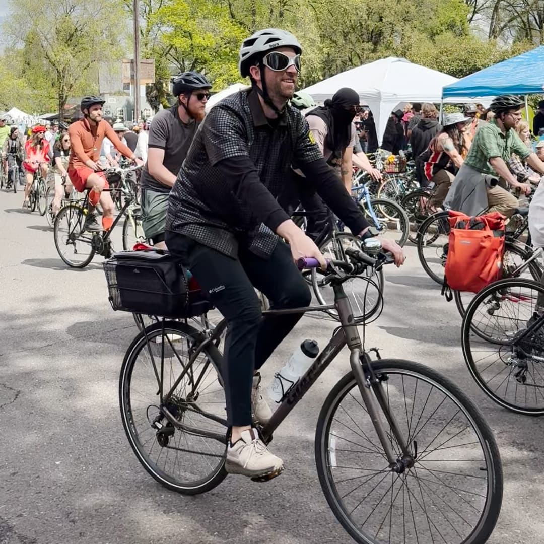 A guy riding his bike in the Ladds 500