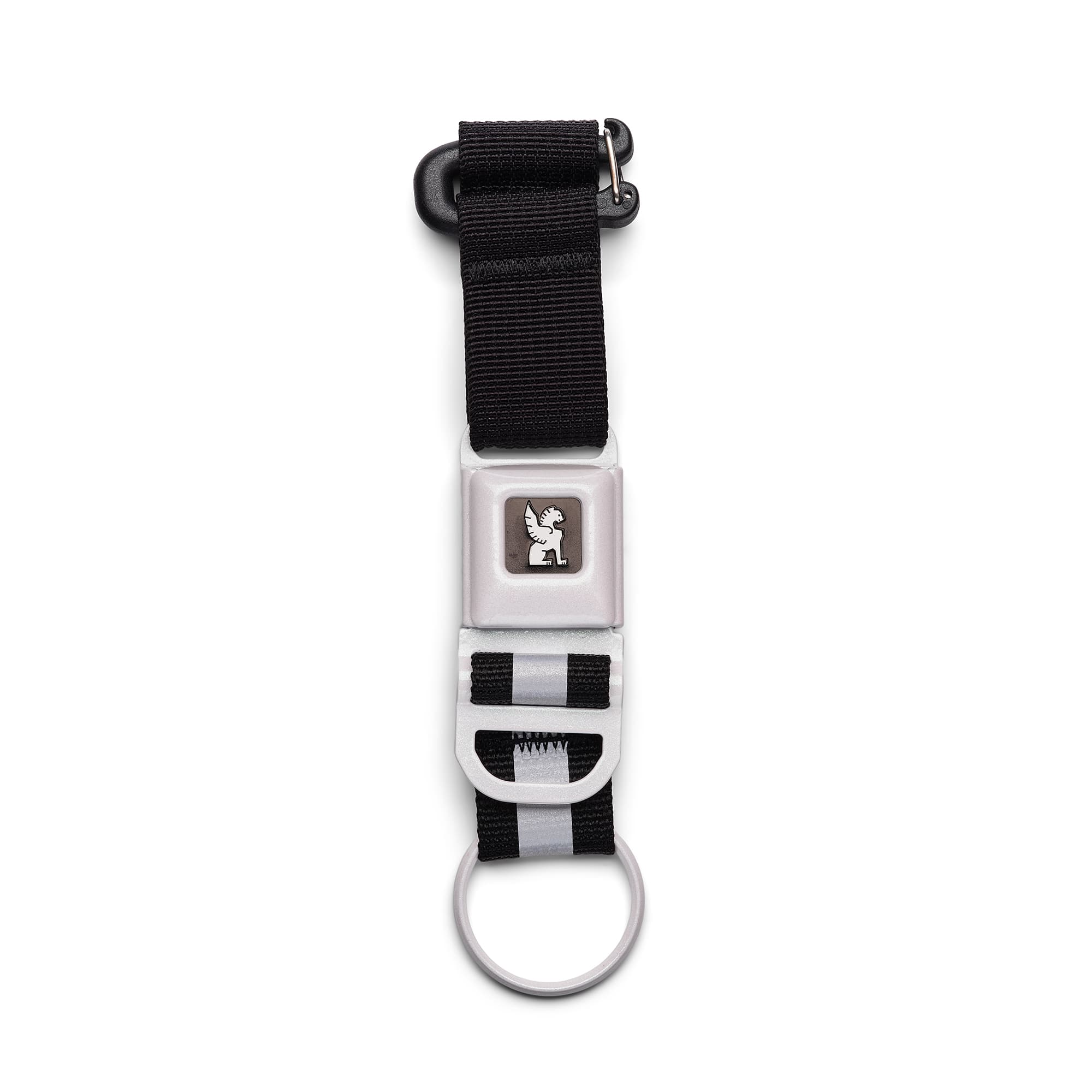 Mini Buckle Keychain in White Pearl #color_white pearl