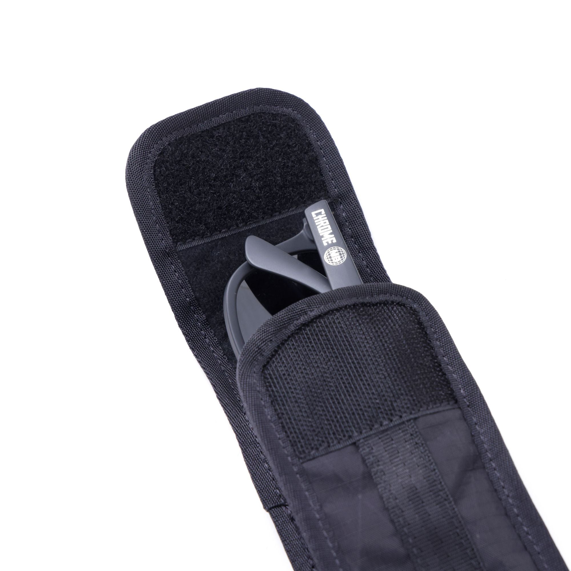 Sunglasses in the Sunglass Pouch in black