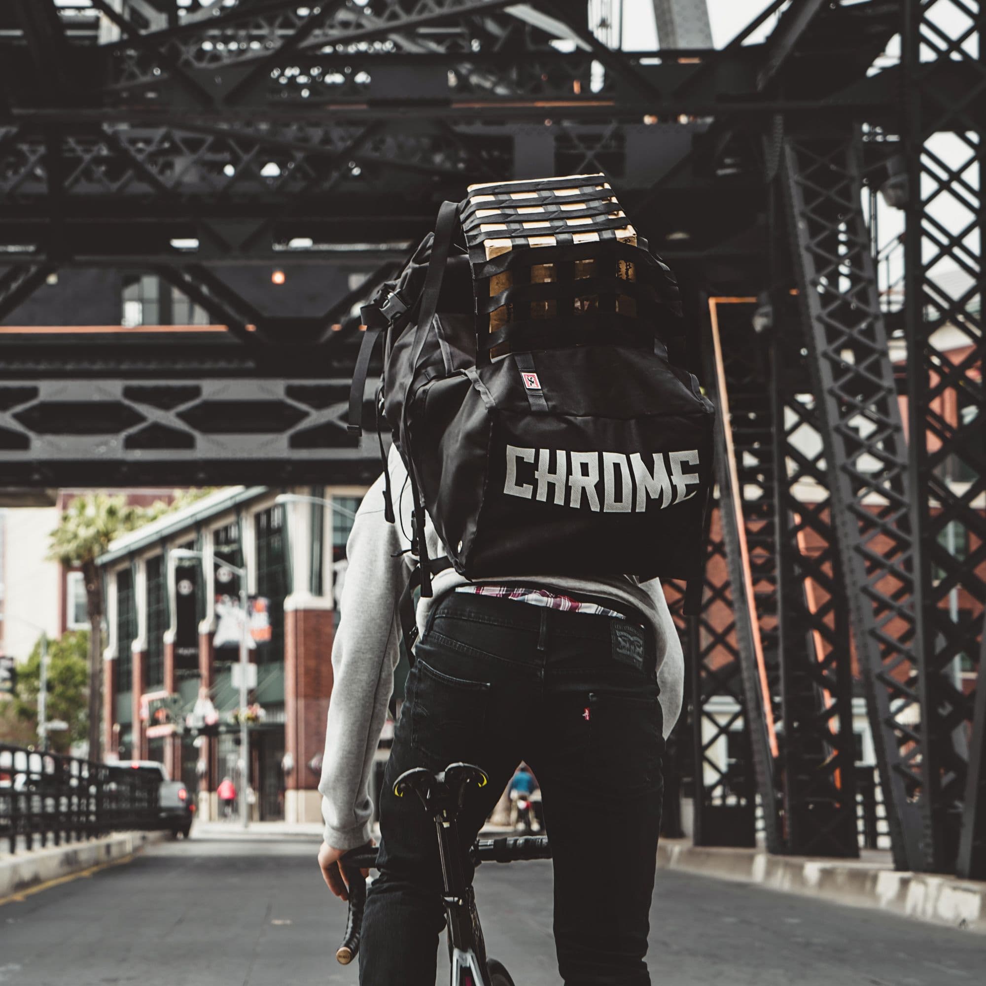 The Barrage Pro 80L Pack being utilized for delivery