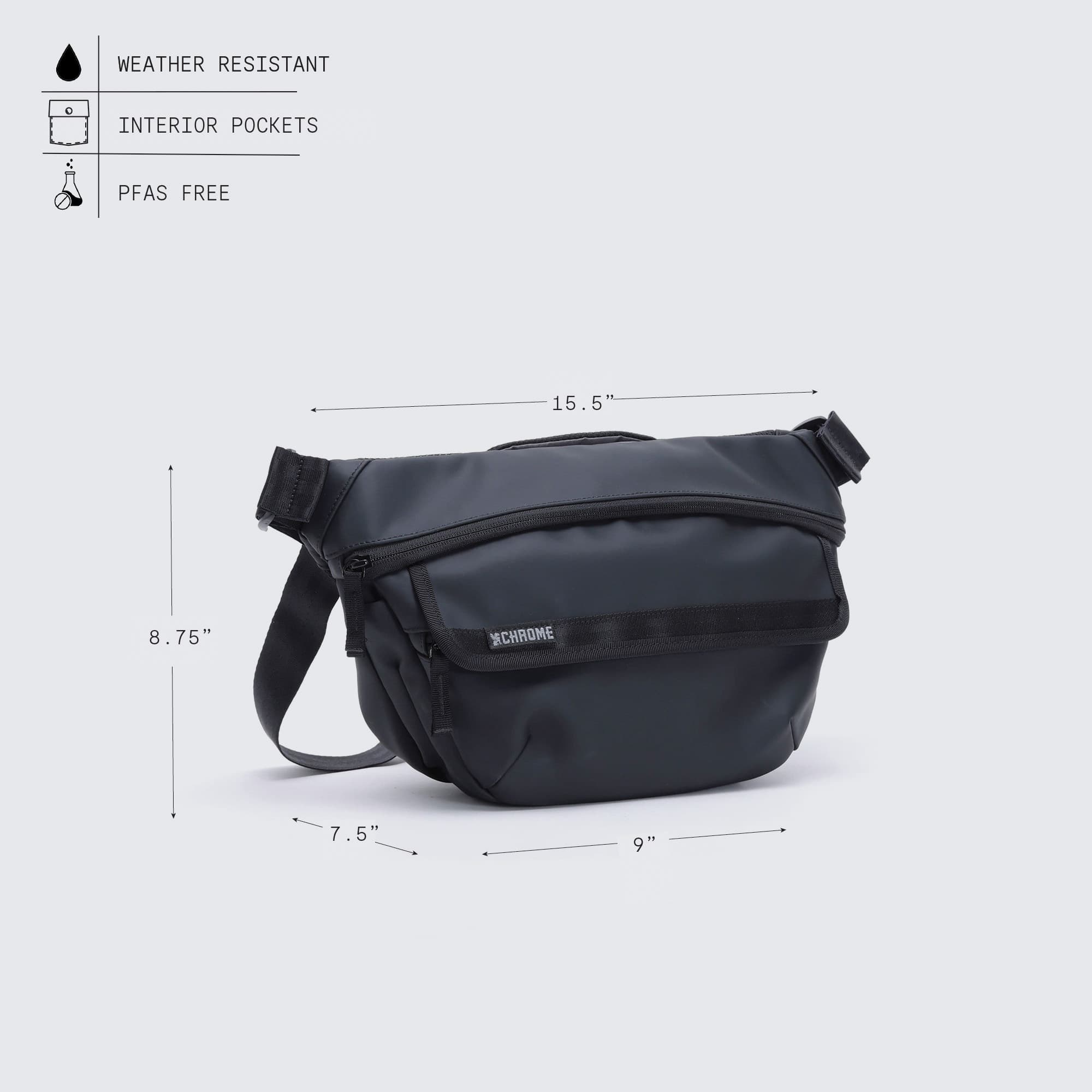 Bot Flap 5L Sling measurements